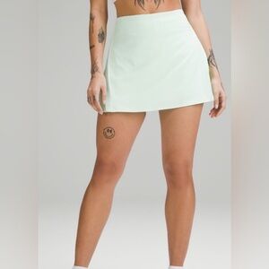 NWT Lululemon Peek Pleat HR Tennis Skirt Mint Moment Size 4 ☘️⛳️🎾